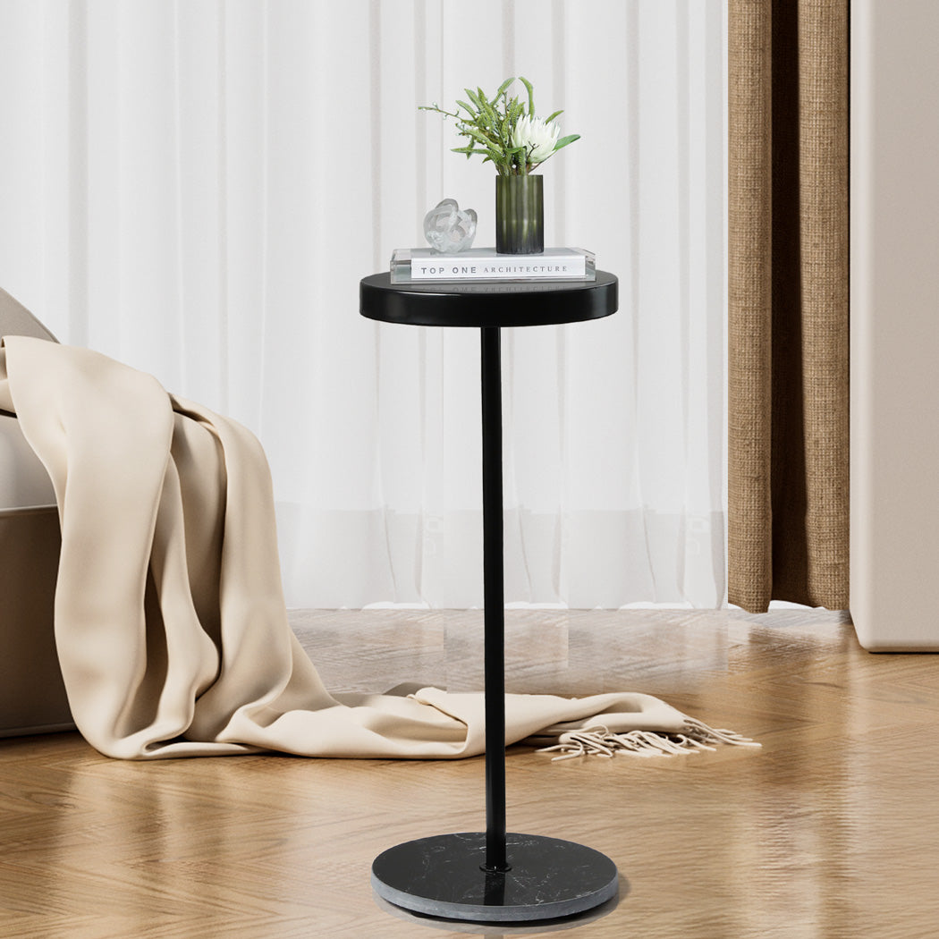 Side Table Round Tabletop Small Lightweight-1910112200450772998