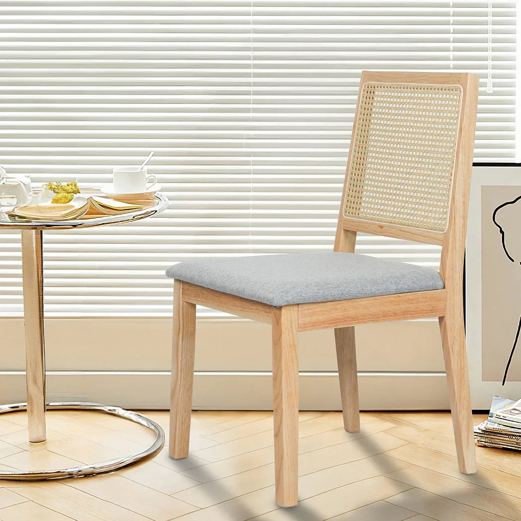 Levede 6XCane Dining Chair Rattan Armless Seat-2006732734734667782