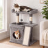 Pawz Cat Tree Tower Large Perch Condo Sisal Scratcher for Indoor Felines Grey-2100034993777676294