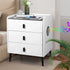 Levede Bedside Table LED Lights Drawers Storage-2006732842519891975