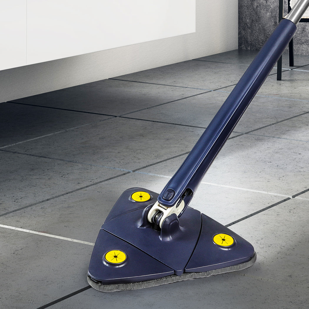 Cleanflo Cleaning Mop Dry Wet Triangle Blue-2018816663532736518