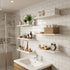 Levede Floating Shelves 6Pcs DIY Wall Mounted Storage Display Bookshelf White-2072893562130927622