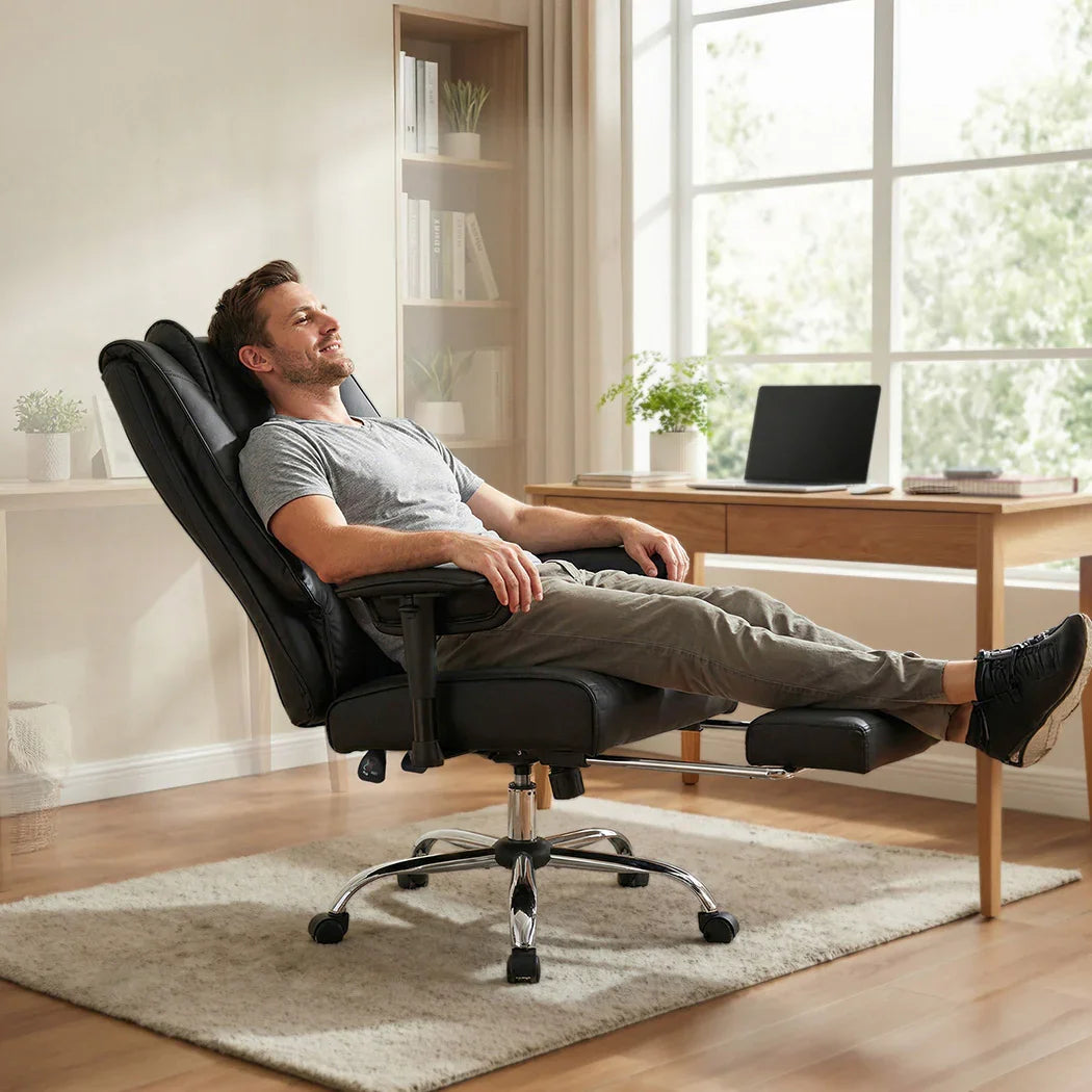 Levede Heavy Duty Office Chair Tall PU Leather High Back Computer Work Seat-2050056783036289030