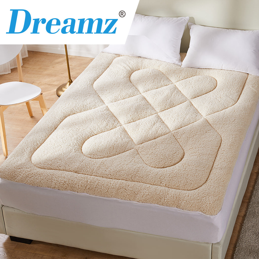 DreamZ Mattress Topper 100% Wool Underlay Double-1864184427454795782