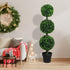 Lambu Artificial Triple Ball Boxwood Trees-2006732894076276742
