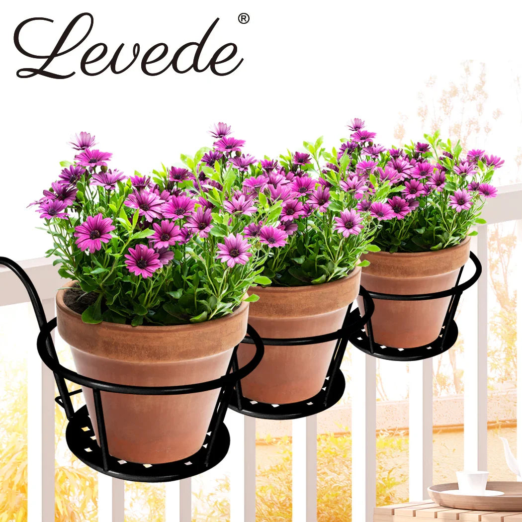 Levede 3x Plant Stand flower Holder Black-2018816672860868614