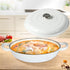 TOQUE 3.5L Enamel Dutch Oven Pan in White Colour-1864184348887093254