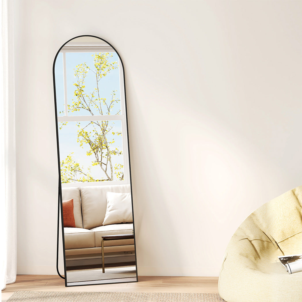 Yezi 165X60CM Full Length Mirror Wall Mounted Mirror Black-2018816839647367174