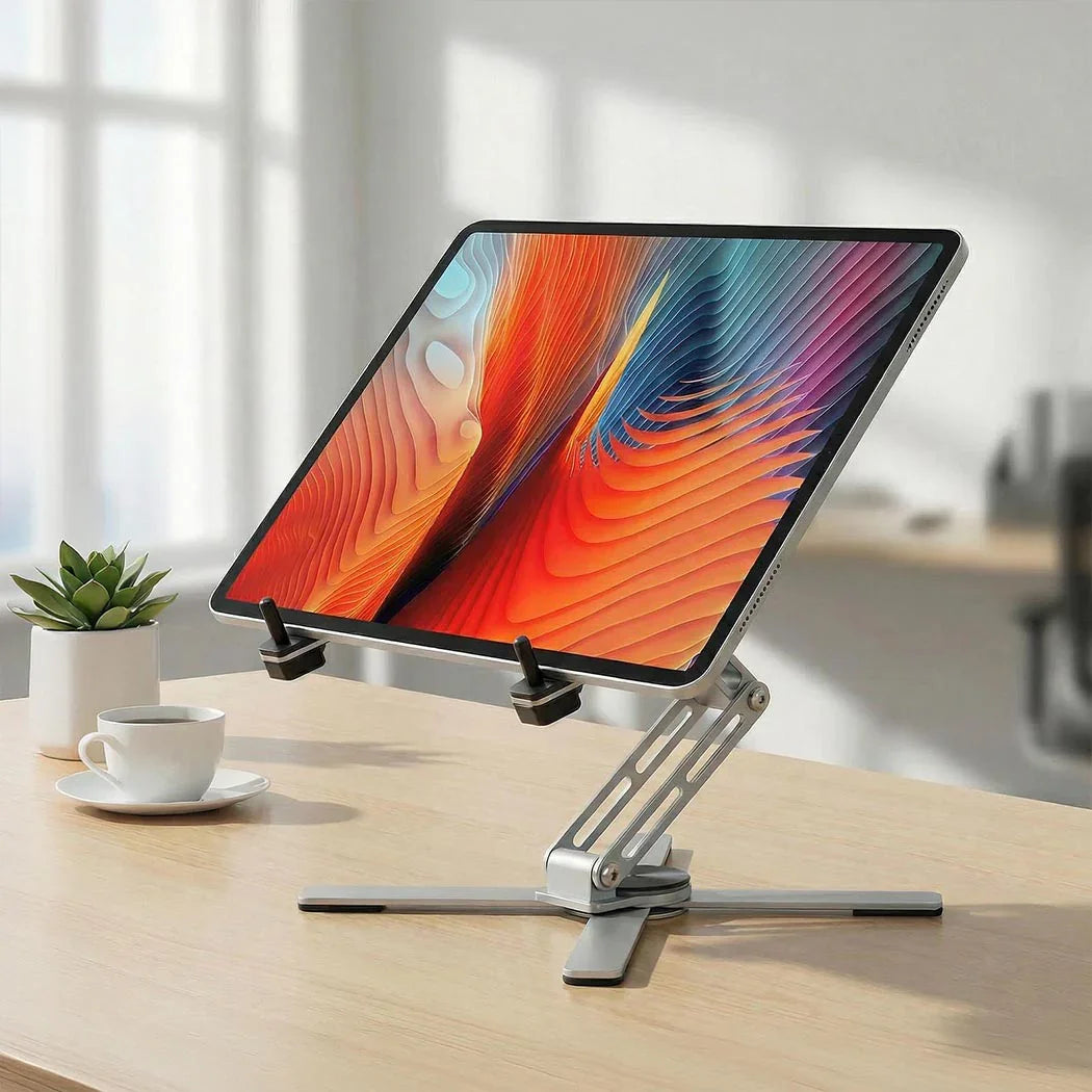 Levede Portable Laptop Stand 360 Rotating Bracket Foldable Aluminum Desk Riser-2050056791982739462