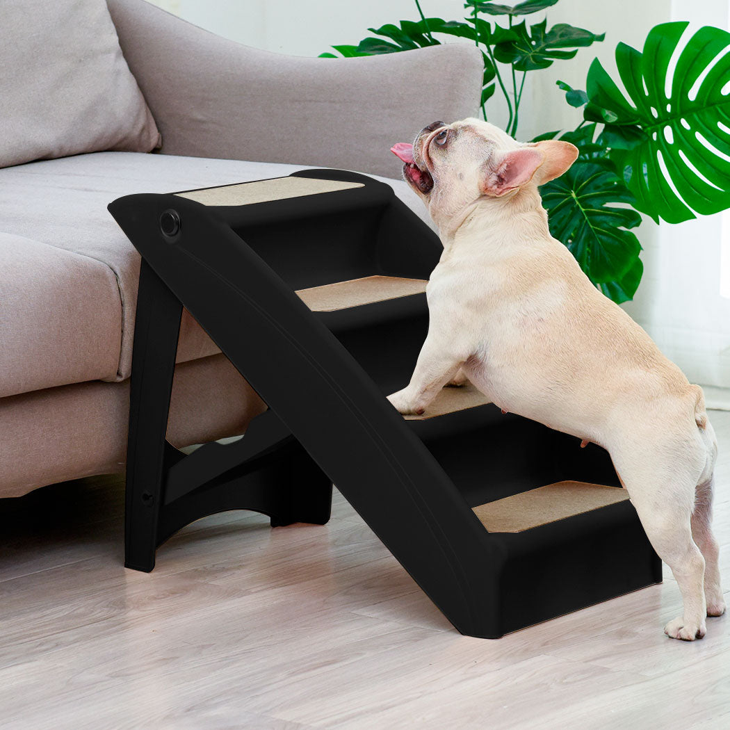 PaWz Pet Ramp Indoor Dog Steps Stair Black-1864184496140718086