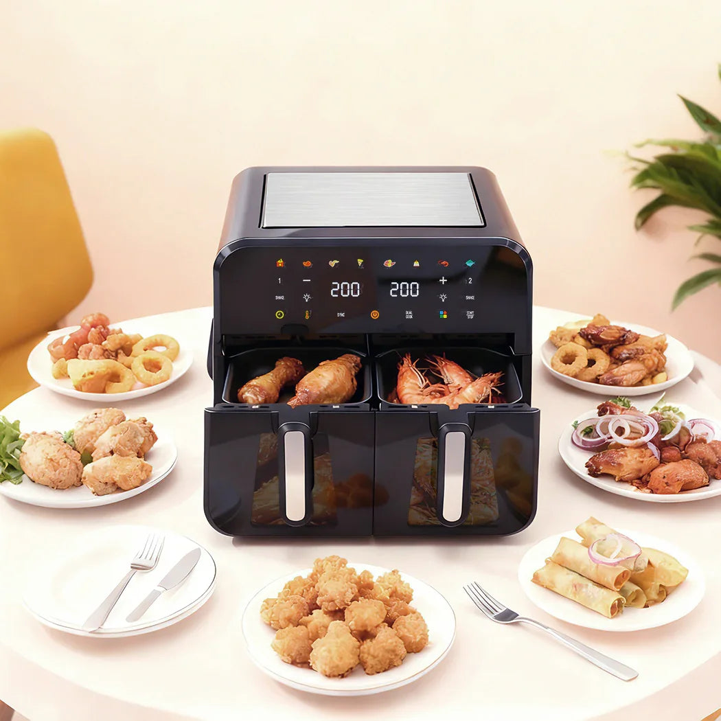 Spector 12L Dual Basket Air Fryer Electric Digital Touchscreen Oil Free Family-2050056774341496838