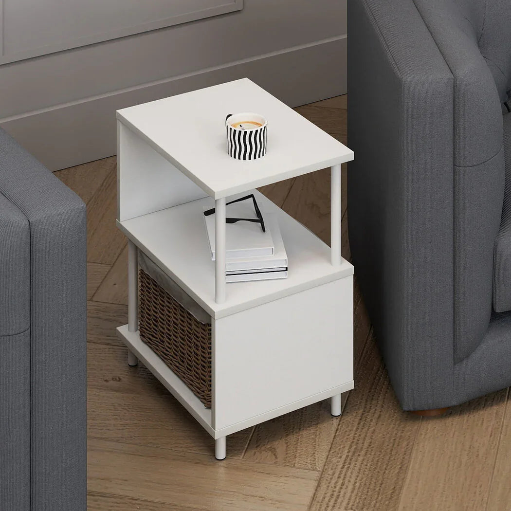 Levede Modern Side Table 3‑Tier Storage Bedside Table-2050056752447229958