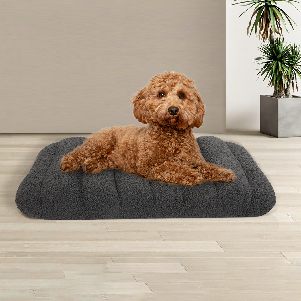 Pawz S Size Orthopedic Dog Bed with Sherpa Plush Removable Cover in Grey-1937319823080034310