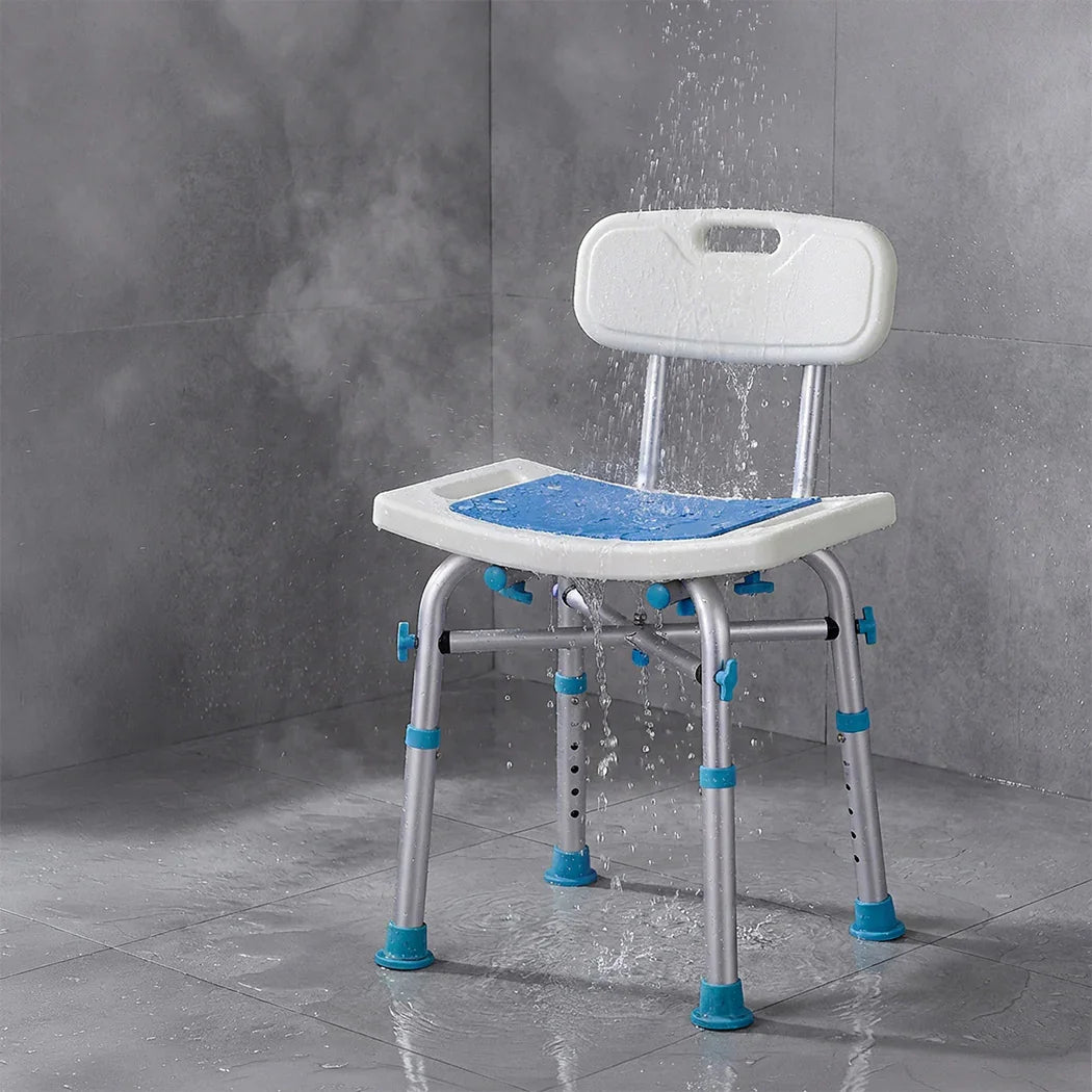 Levede Shower Chair Adjustable Height Safety Seat Bench Bathroom Safety Assist-2050056769769705478
