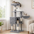 Pawz Cat Tree Cat Tower Multi-Level Cat Bed with Condo 125cm Plush Gray-2100034991957348358
