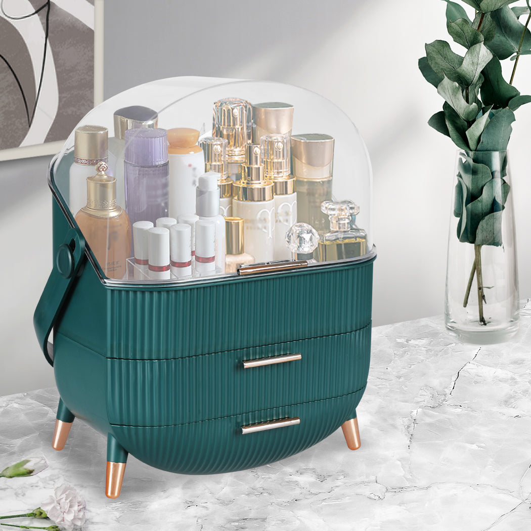 Makeup Storage Case Cosmetic Organiser Green-2065254620334264326