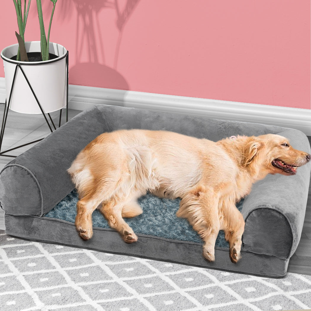 PaWz Pet Bed Sofa Dog Bedding Soft Warm L Grey Large-2065254552239738886