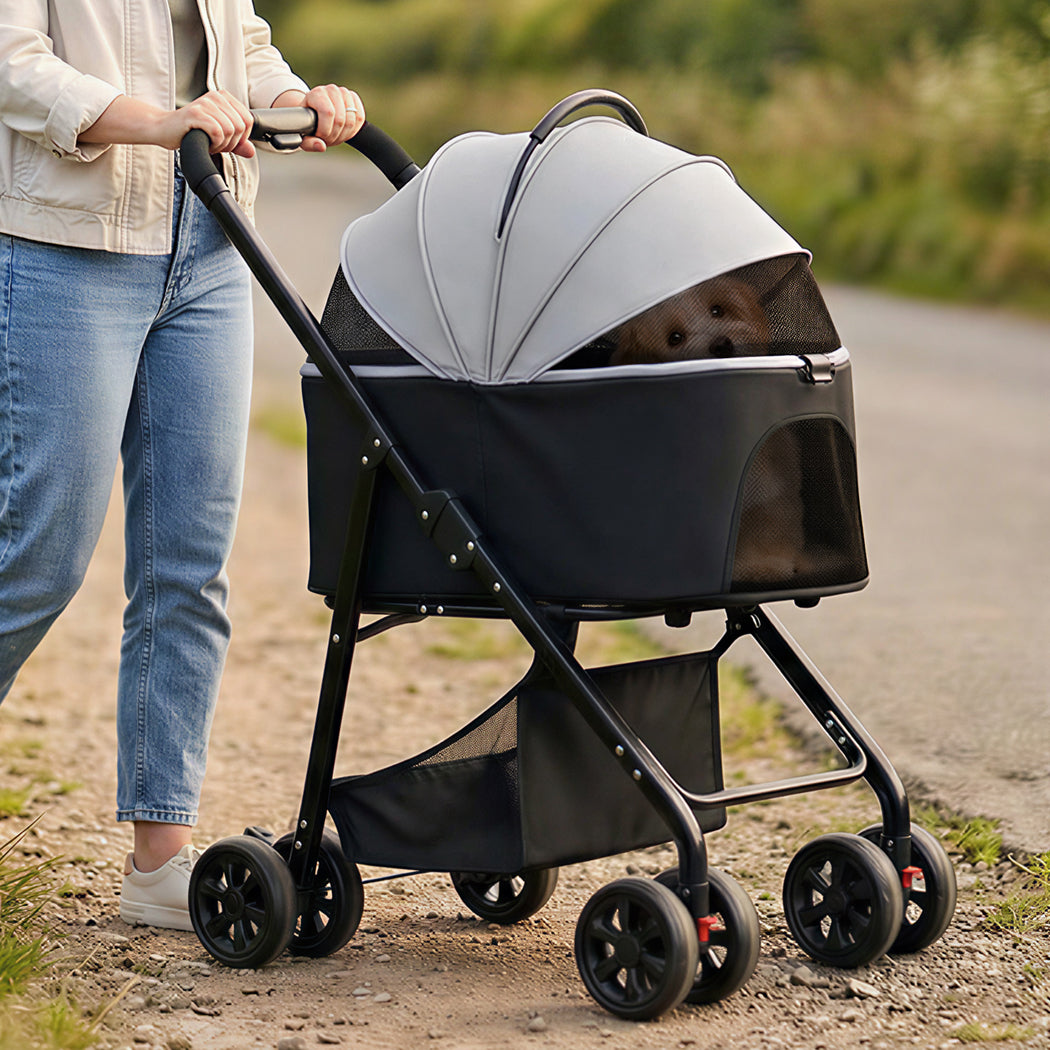 Pawz Pet Stroller 3 in1Dog Cat Pram Foldable Carrier-2065254637061148678