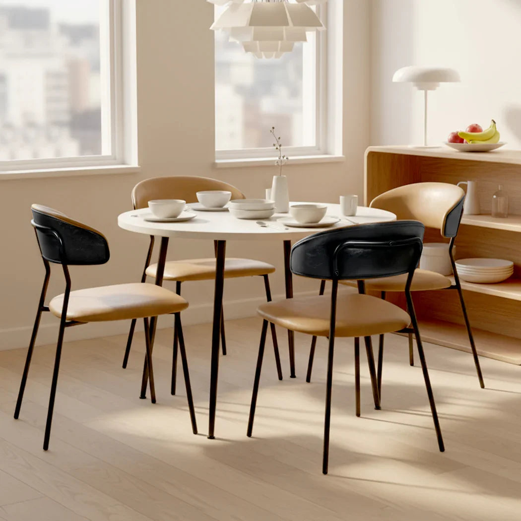 Levede 4x PU Leather Dining Chairs Kitchen Lounge-2050056744213811206
