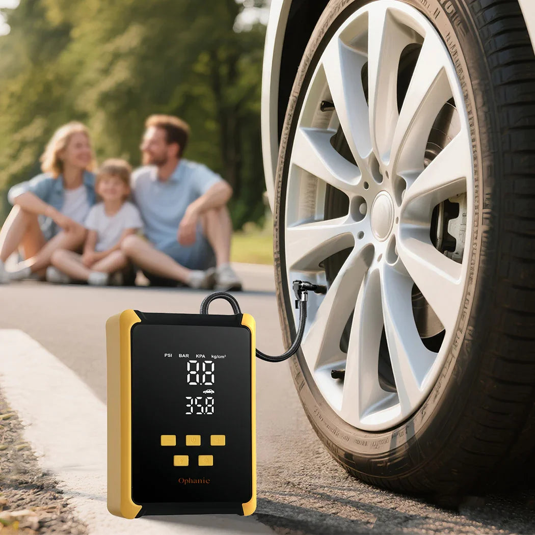 Manan 12V 150PSI Portable Tire Inflator with LED Light-2018816706054590470