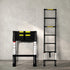 Traderight Multipurpose Aluminium Ladder Telescopic 2M Black 2 Meter-2006733179096010758