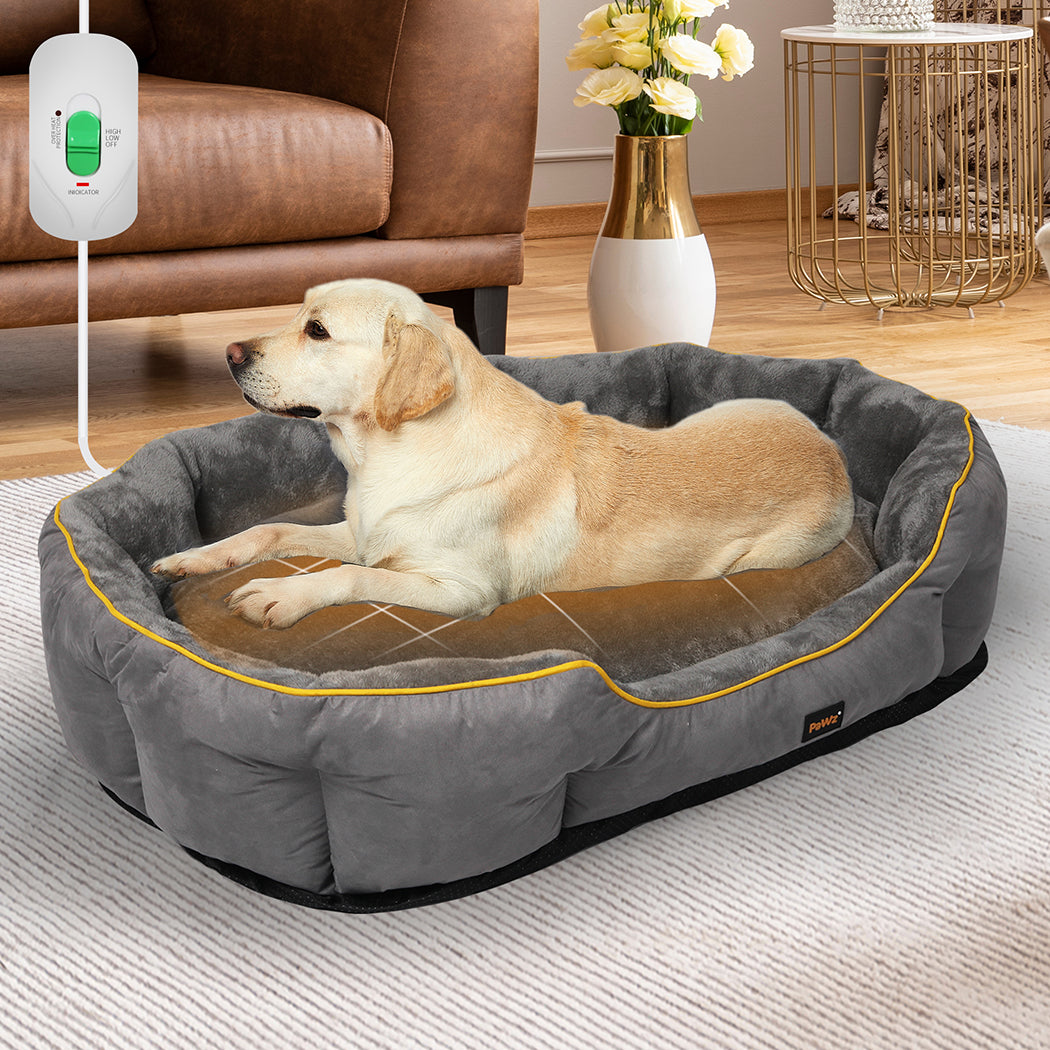 PaWz Electric Pet Heater Bed Heated XL Grey X-Large-2029387227355811846