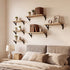 Levede Floating Wall Shelves 6 Pcs Wall Mounted Display Bookshelf Rack Kitchen-2050059024132608006