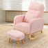 Levede Rocking Chair Ottoman Footrest With Side Pocket-1894516801254068231
