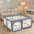 BoPeep Baby Playpen 127x127cm Playpen with Balls Meah 150D oxford Grey-2100034970482511878