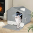 PaWz Fully Enclosed Cat Litter Box Mat Grey-2029387231323623430