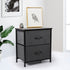 Levede Storage Cabinet Chest of 2 Drawers Dark Grey-1864183277011734534