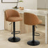 Levede 4x Bar Stool Swivel Gas Lift PU Leather Brown-1975420349789114374