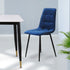 Levede 4x Dining Chairs Kitchen Velvet Blue-2006733264299102214