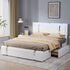 Levede Double Bed Frame With Adjustable Headboard White-2018816920018620422