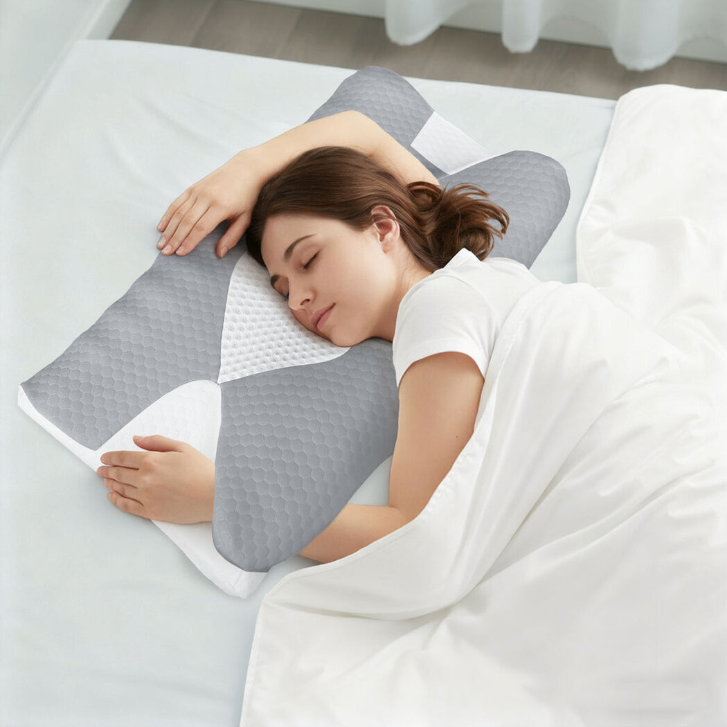 Dreamz Cervical Pillow Memory Foam Cooling Neck Support Pillow Neck Pain Relief-2061251866393710598