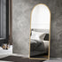 Yezi Floor Mirror Full Length Mirrors 1.8M Gold White-2006733284486287366