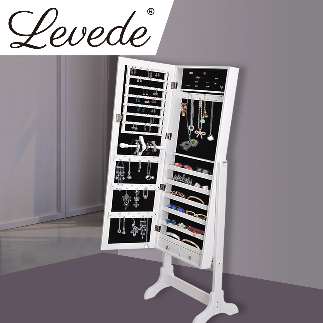 Levede Mirror Jewellery Cabinet Makeup-1864184303475363846