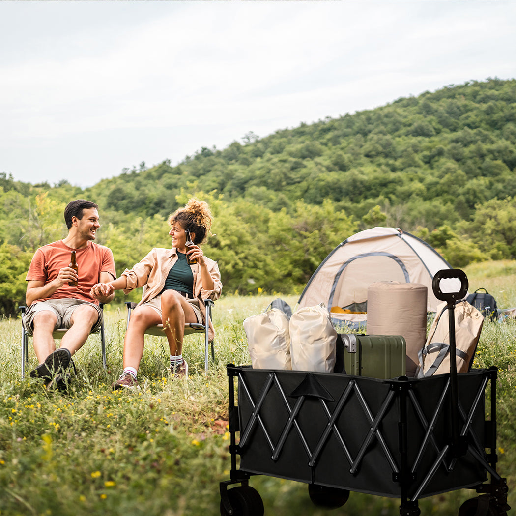 Lambu Folding Wagon Cart Black