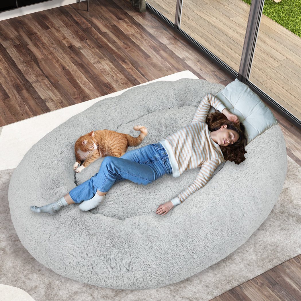 TheNapBed 1.8m Human Size Pet Bed Fluffy Grey-1864184539610484742