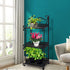 Levede Plant Stand 3 Tiers Outdoor Indoor Black-2065254382647250950