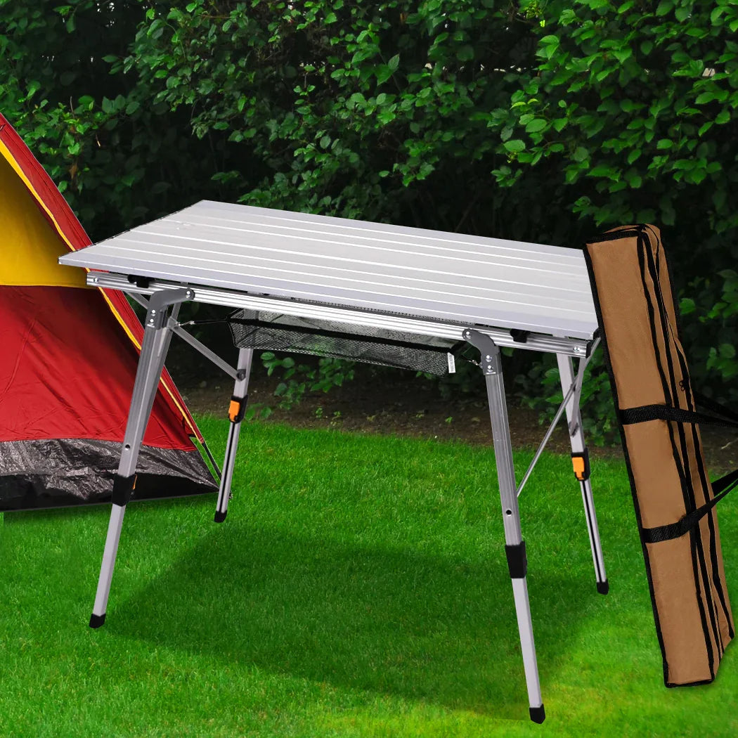Levede Camping Table Roll Up Folding-2029387242593718278