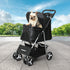 PaWz 4 Wheels Pet Stroller Dog Cat Cage Black-2065254344764297222