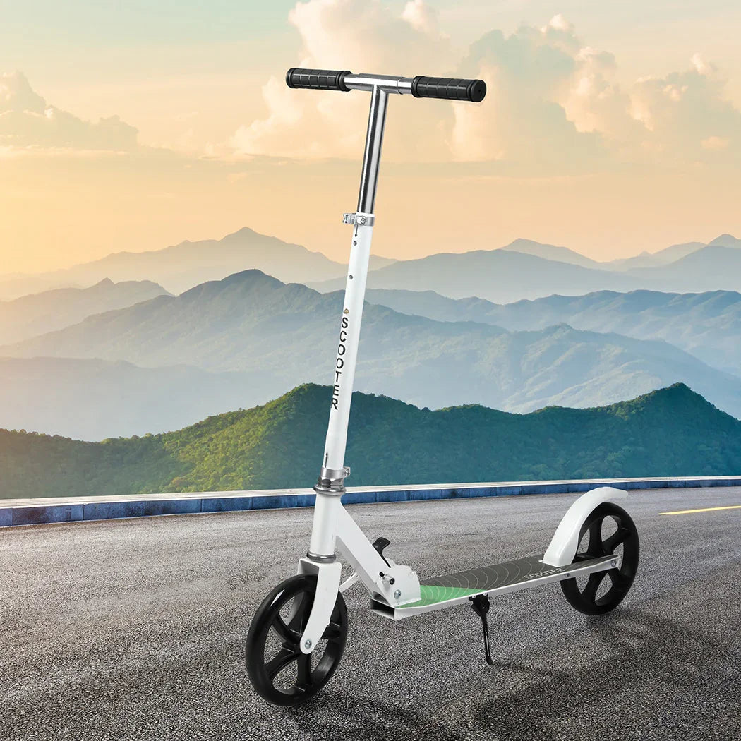 MONVELO Folding Scooter Dual Large Wheels White-2006732742351523847