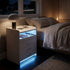 Levede Smart Bedside Table USB Wireless Charging Motion Sensor Light Nightstand-2050056780473569286