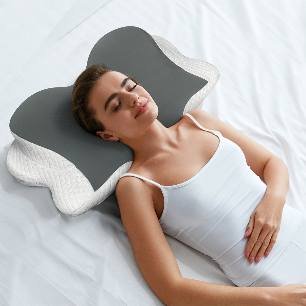 Dreamz Cervical Neck Pillow Ergonomic Memory Foam-2025742031766294534
