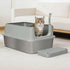 Pawz Stainless Steel Large Semi-Enclosed Cat Litter Box-2050056807145148422