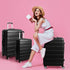 Slimbridge 3PC Luggage sets Suitcase Black-1864184367522385926