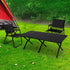 Levede Folding Camping Table Chair Set Black-2006733114482757638