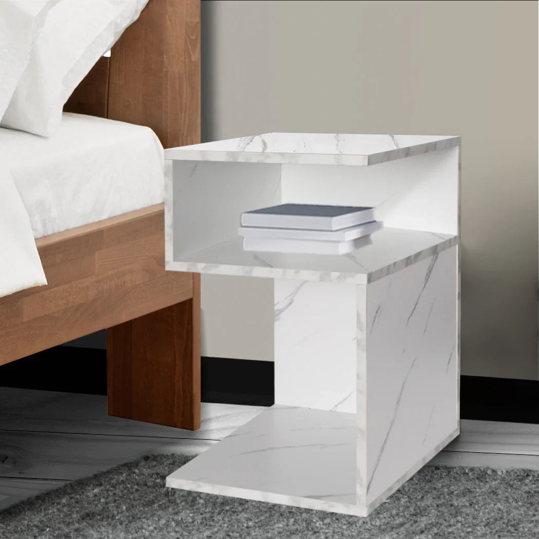 Levede 1xBedside Tables Drawers Side White-2006733102113755142