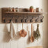 Levede Wall Mounted Coat Rack 2 Pcs Entryway Organizer Storage Rack Shelf Hooks-2061251860060311558